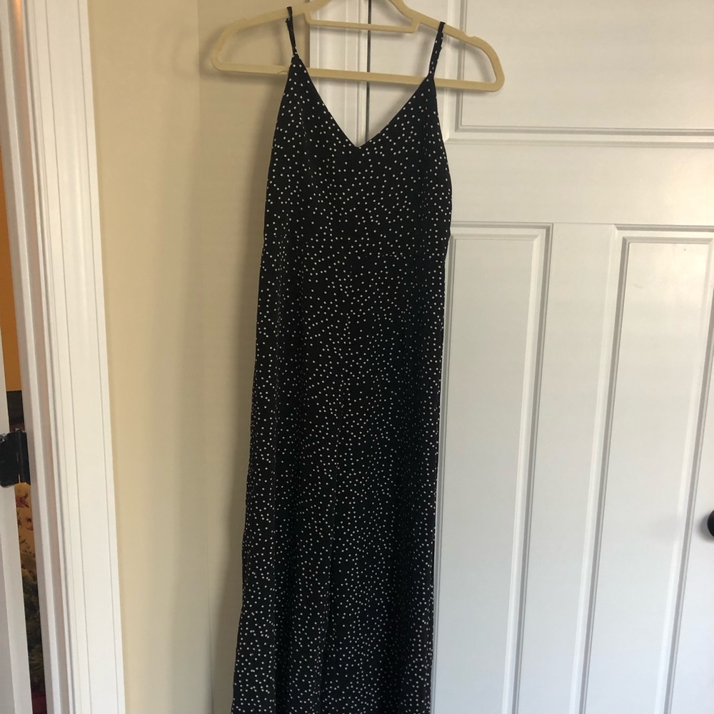 LF Stores Polka Dot Ruffled Pant Leg Jumpsuit